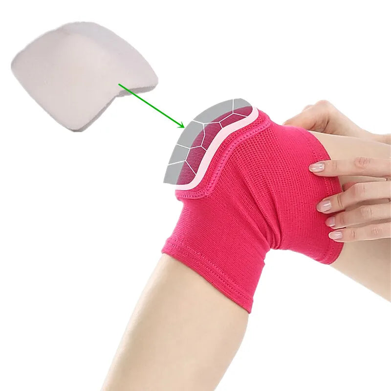 Knieschoner Fitness Training - 1 Paar elastische Kniebandagen mit verdicktem Schwamm für Sport & Arthritis
