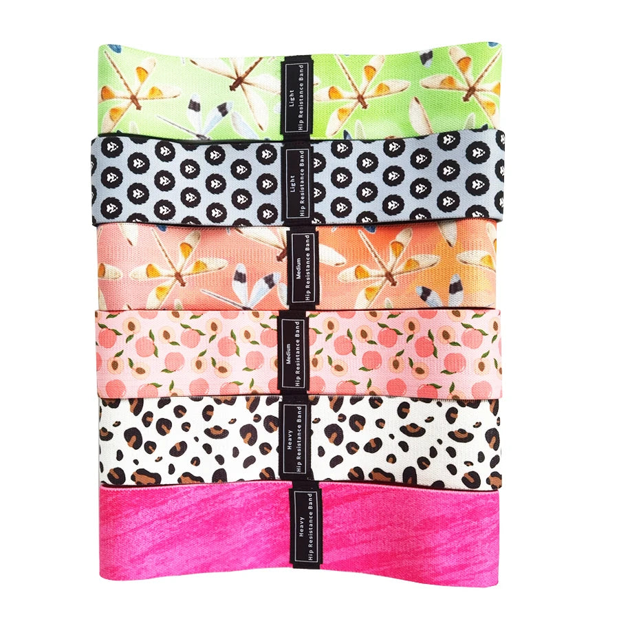 Resistance Bands Fitnessband, Fitnessbänder Stoff Widerstandsbänder für Krafttraining Muskelaufbau Hip Beintraining, Gymnastikband für Workout Yoga Pilates