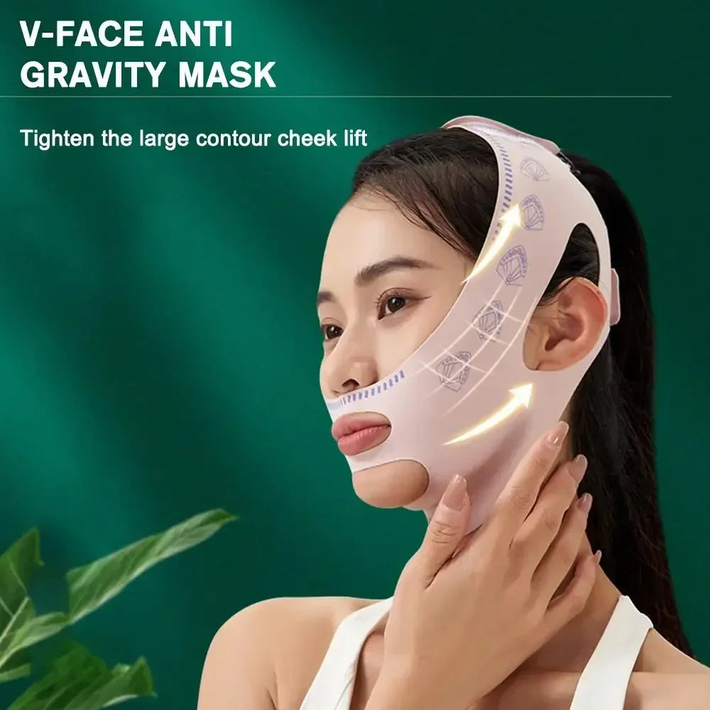 V-Line Gesichts-Lifting-Maske - Anti-Falten Kinn & Wangen Bandage für Nacht