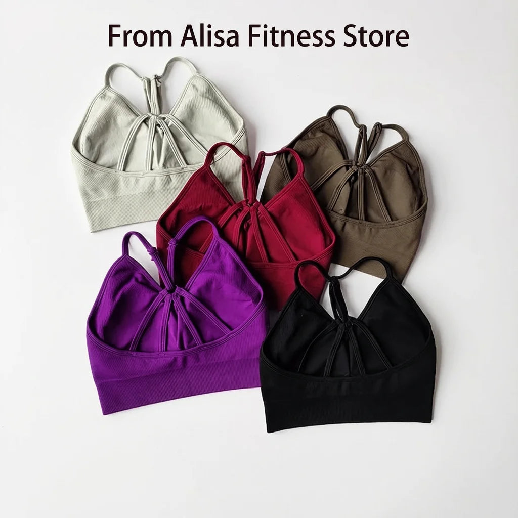 Damen Yoga Set Nahtlos - High Waist Sport-BH & Leggings für Fitness, Gym & Pilates