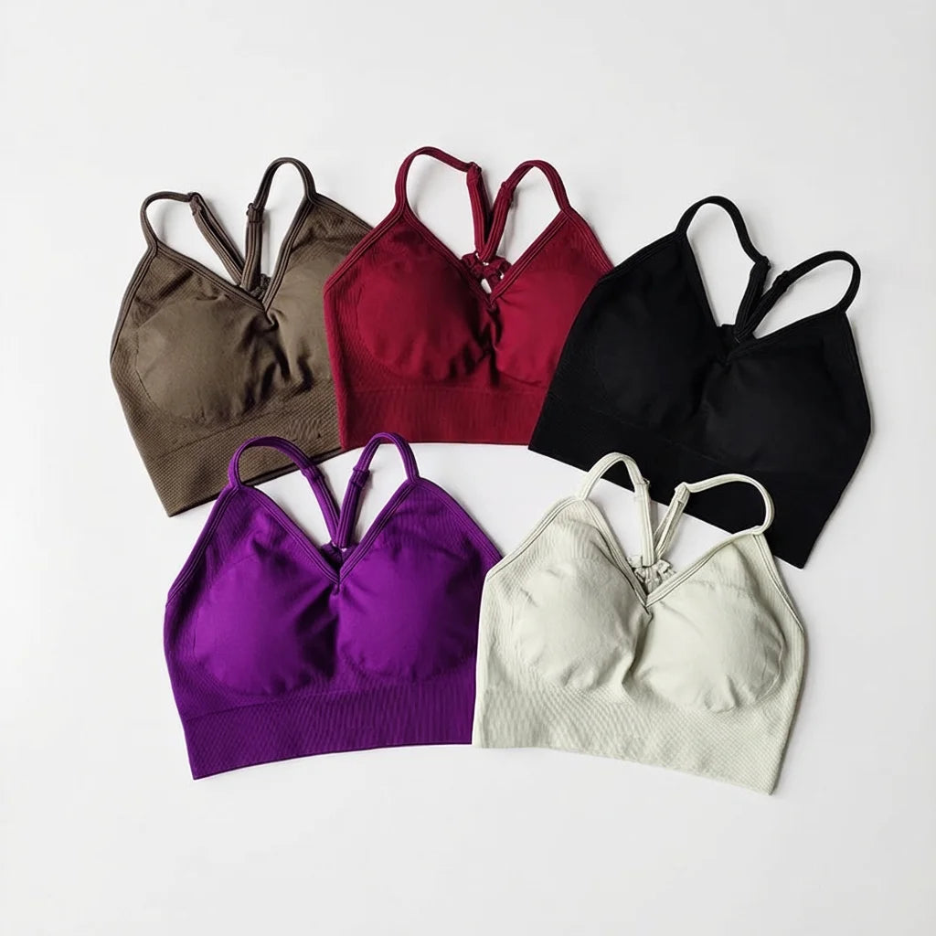 Damen Yoga Set Nahtlos - High Waist Sport-BH & Leggings für Fitness, Gym & Pilates