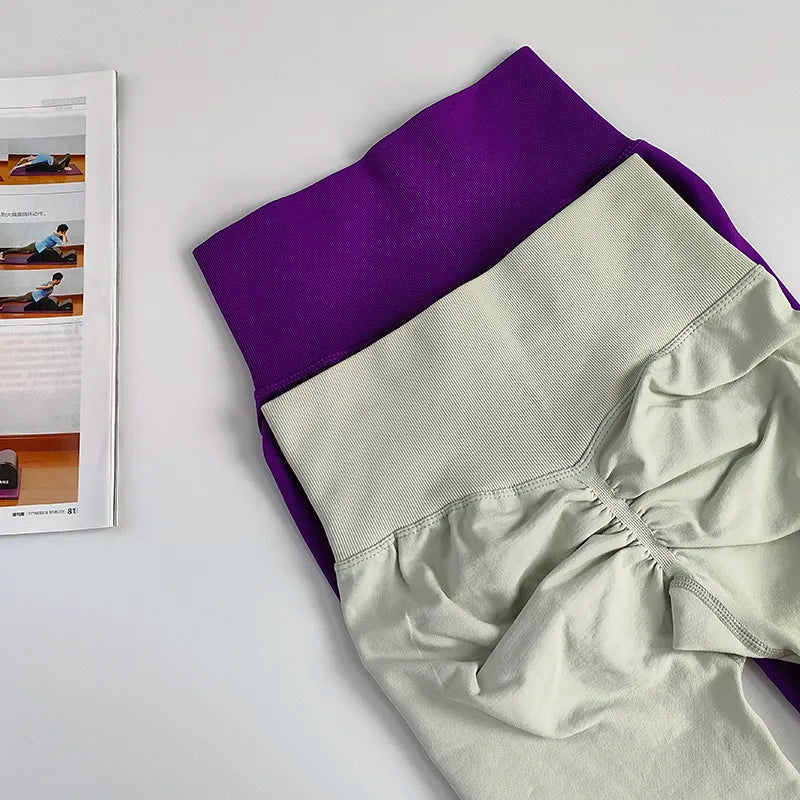 Damen Yoga Set Nahtlos - High Waist Sport-BH & Leggings für Fitness, Gym & Pilates