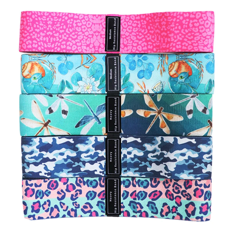 Resistance Bands Fitnessband, Fitnessbänder Stoff Widerstandsbänder für Krafttraining Muskelaufbau Hip Beintraining, Gymnastikband für Workout Yoga Pilates